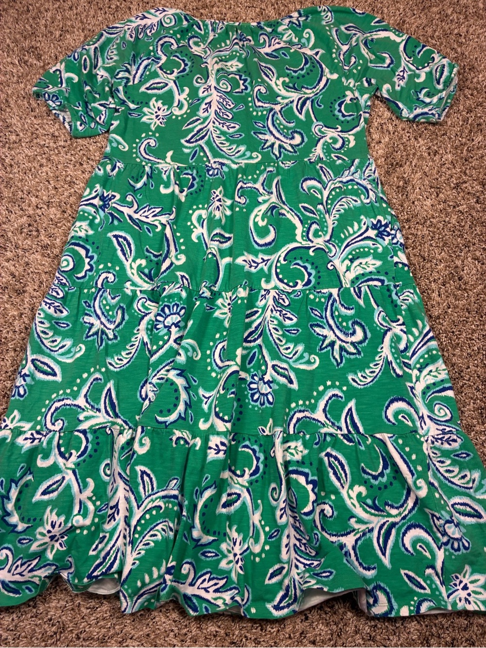 Soft Surroundings llana Paisley Tiered Midi Dress - Picture 8 of 13